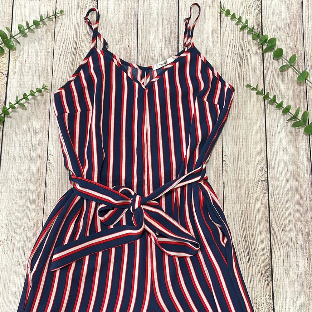 🌸Clearance! 🌸 Papaya Striped Spaghetti Strap Jumpsuit Size S